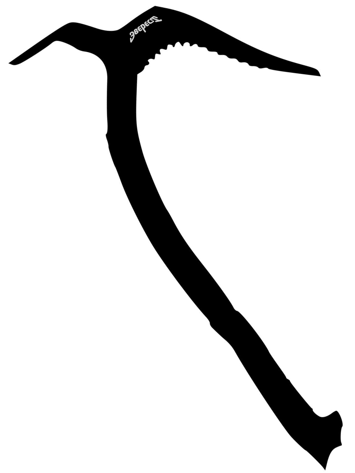 Ice axe silhouette with the Everest lettering
